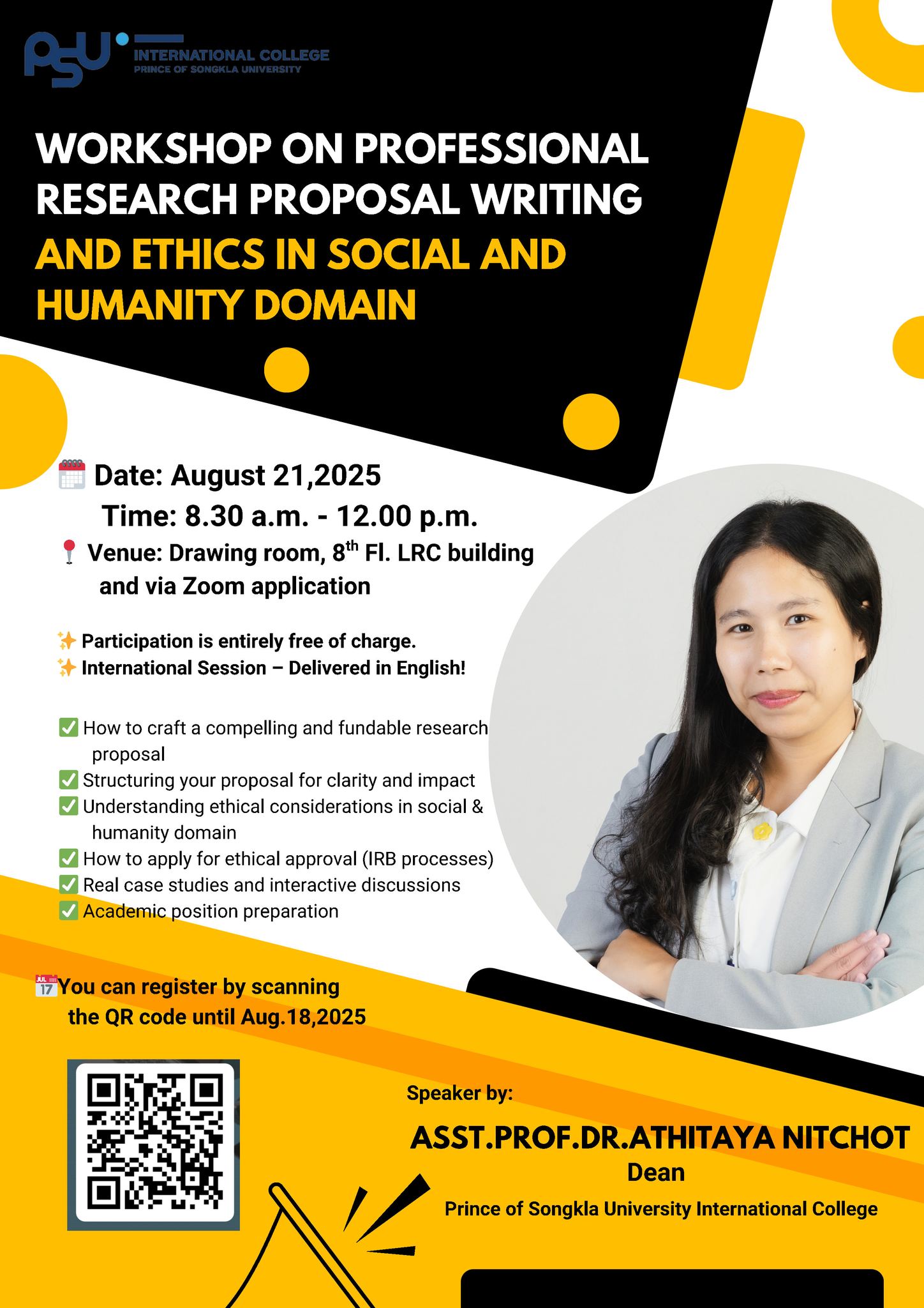 Workshop on Professional Research Proposal Writing and Ethics